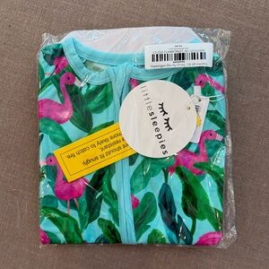 Little Sleepies Shorty Zippy Flamingos NWT